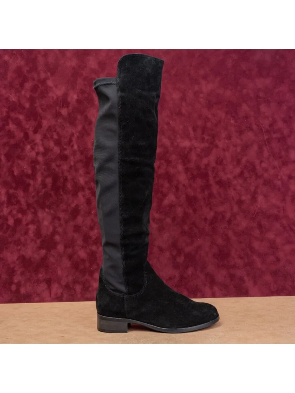 La Canadienne Women Cat Black Suede OTK Stretch Fashion Fall Boots sz 8.5